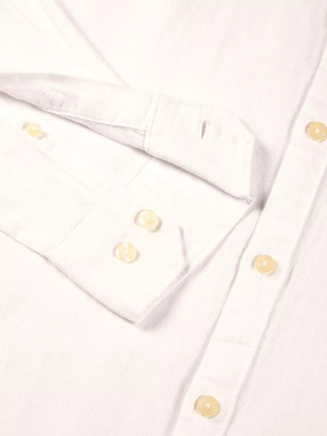 Thomas Scott Men Premium Cotton Linen Slim Fit Opaque Casual Shirt