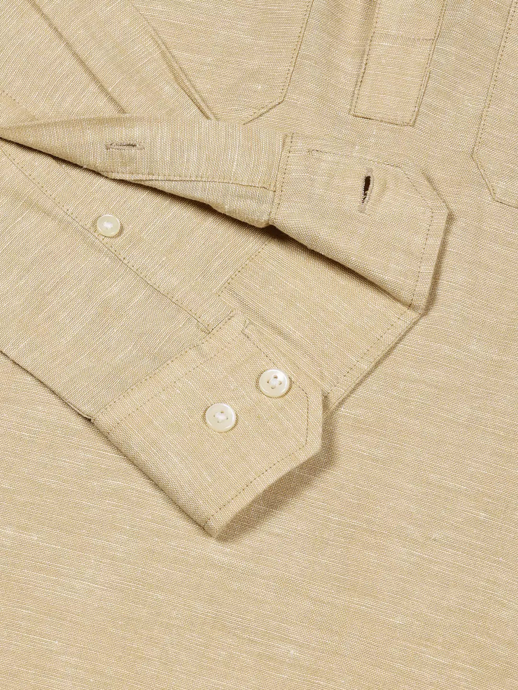 Thomas Scott Men Premium Cotton Linen Slim Fit Opaque Casual Shirt