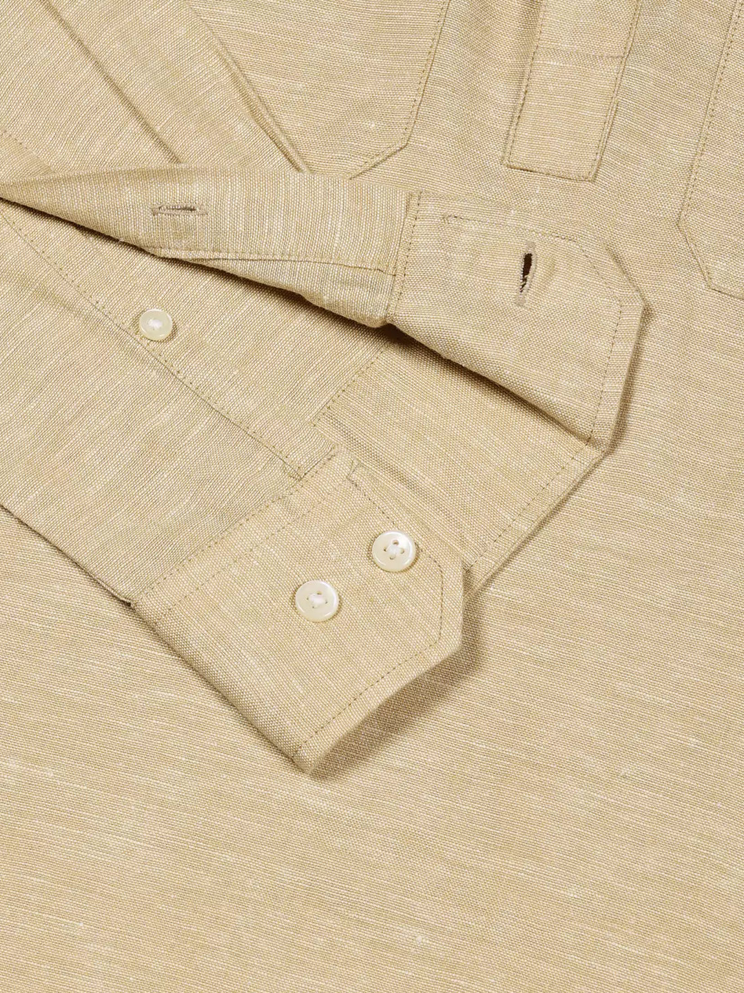 Thomas Scott Men Premium Cotton Linen Slim Fit Opaque Casual Shirt