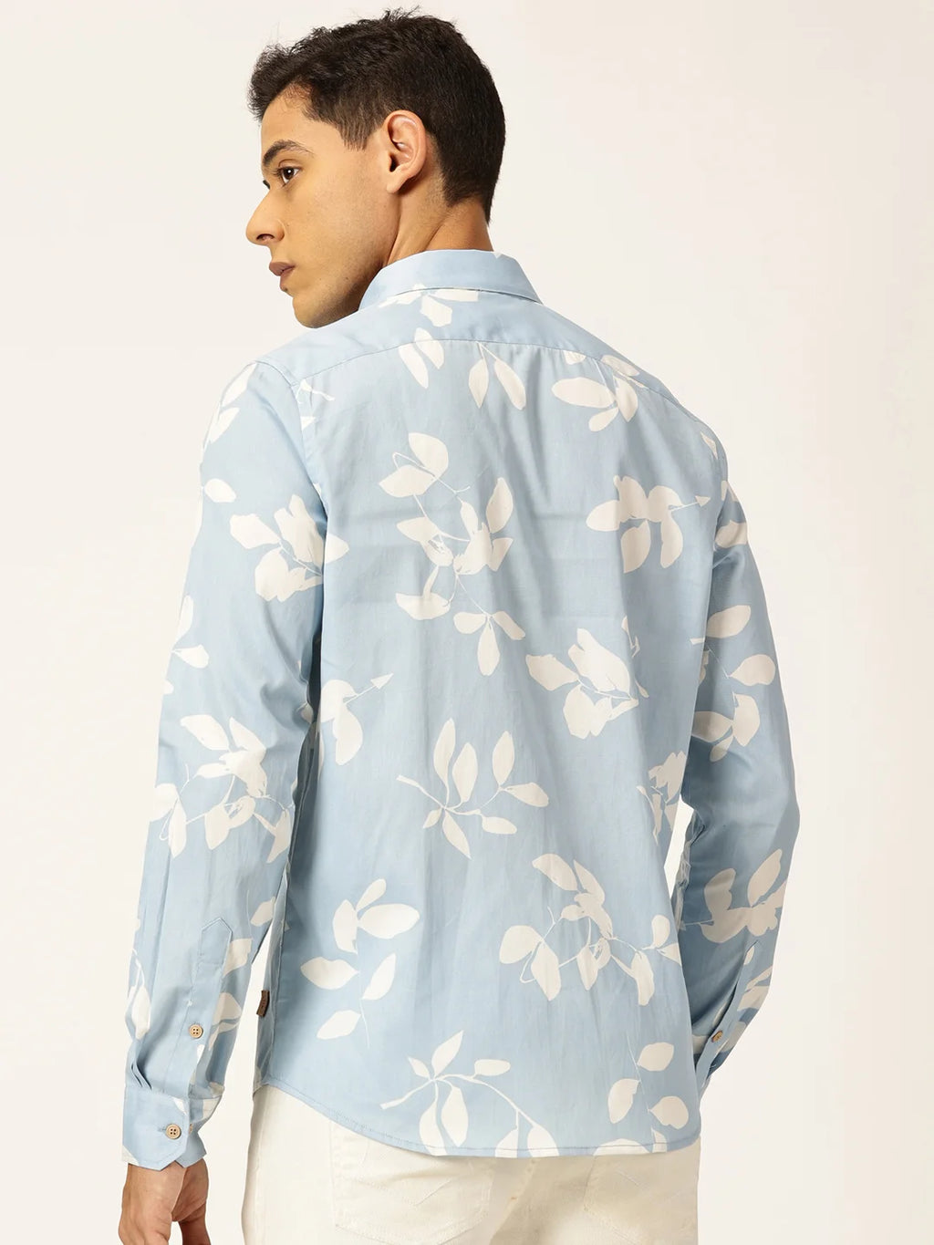 Thomas Scott Men Premium Slim Fit Opaque Cotton Printed Casual Shirt