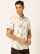 Thomas Scott Men Premium Slim Fit Floral Opaque Printed Cotton Casual Shirt