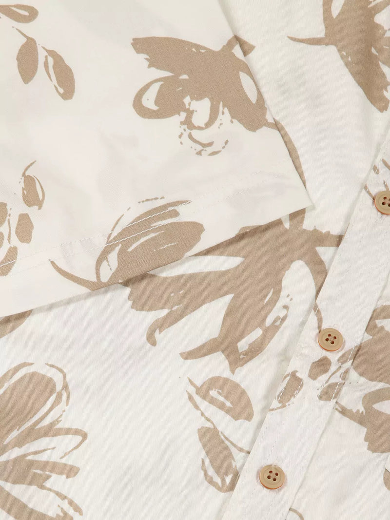 Thomas Scott Men Premium Slim Fit Floral Opaque Printed Cotton Casual Shirt
