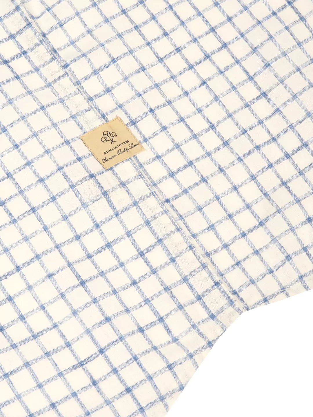 Thomas Scott Men Premium Slim Fit Micro Checks Cotton & Linen Casual Shirt