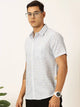 Thomas Scott Men Premium Slim Fit Micro Checks Cotton & Linen Casual Shirt