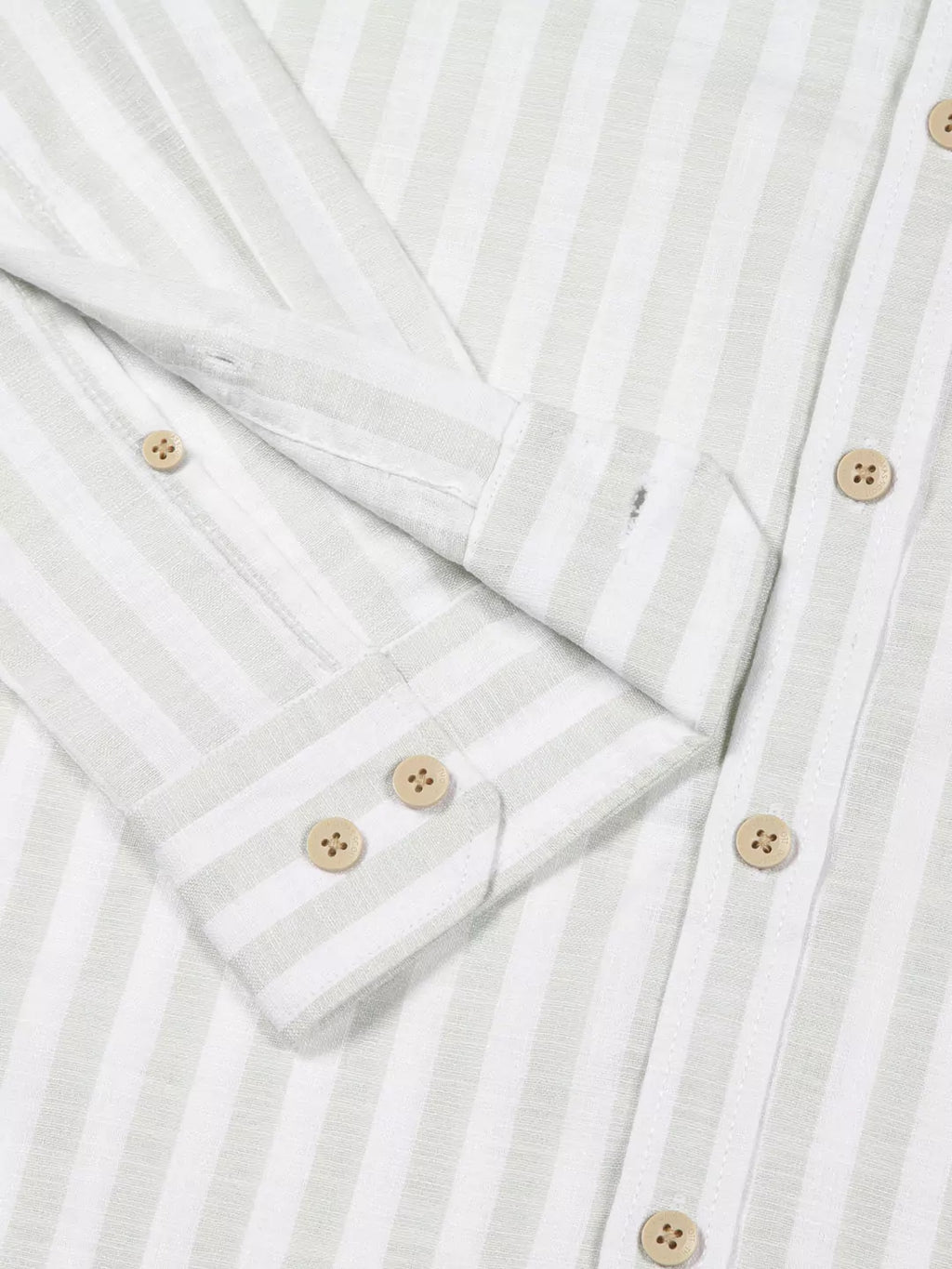 Thomas Scott Men Premium Linen Slim Fit Opaque Striped Casual Shirt