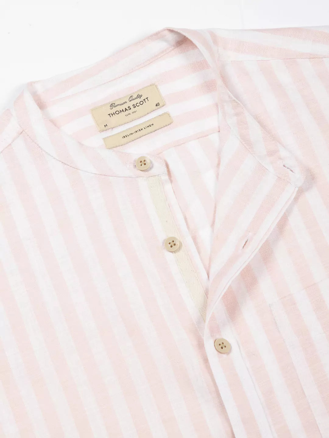 Thomas Scott Men Premium Linen Slim Fit Opaque Checked Casual Shirt