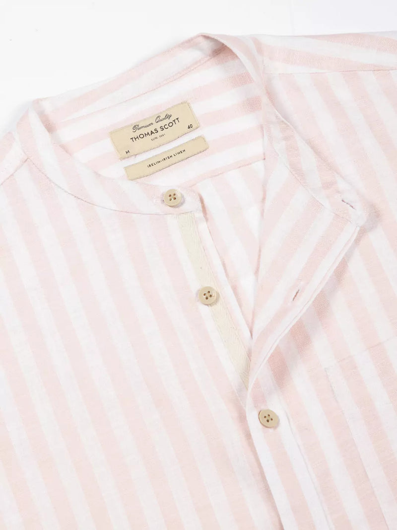Thomas Scott Men Premium Linen Slim Fit Opaque Checked Casual Shirt