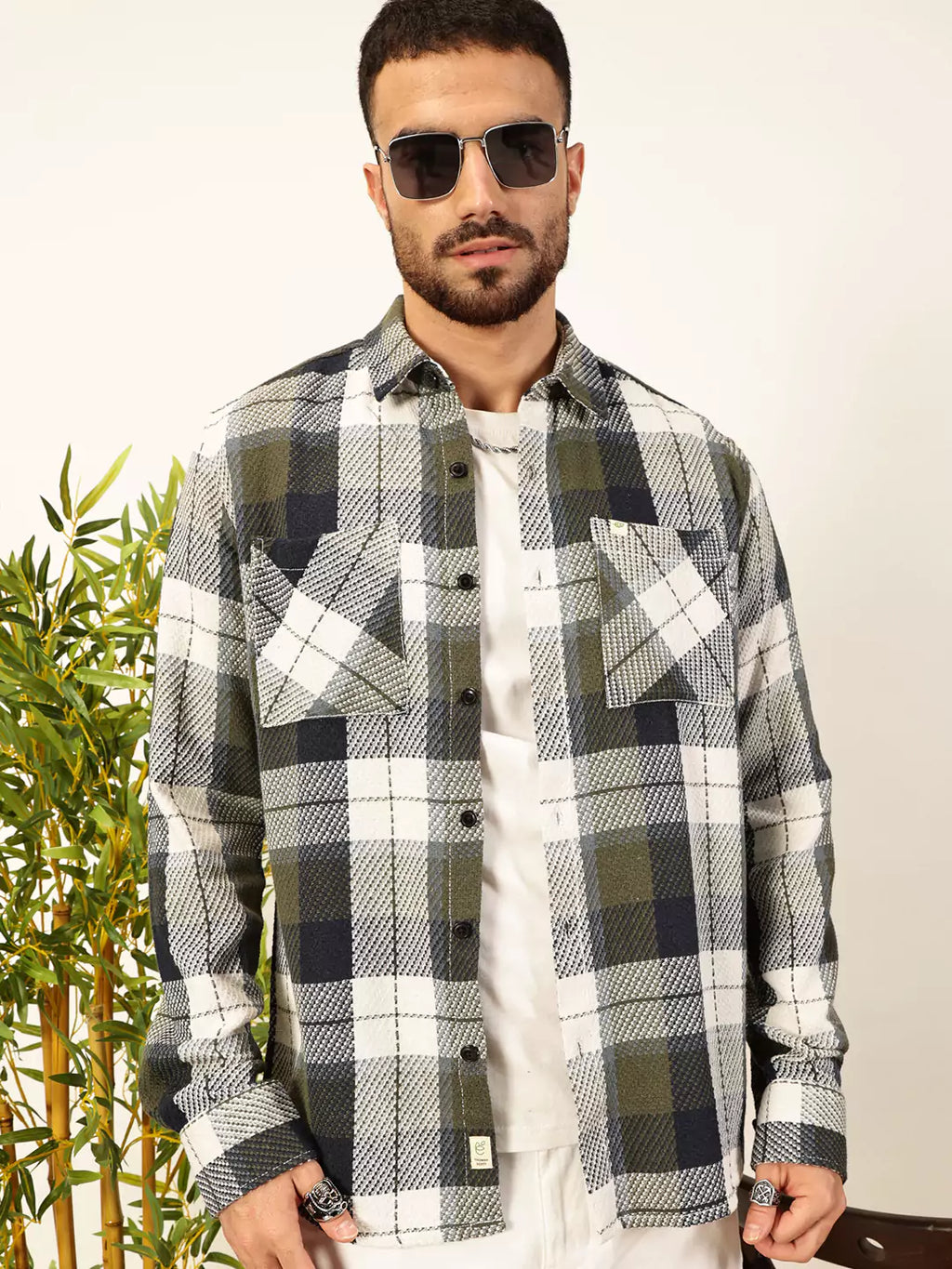 Thomas Scott Men Premium Tartan Checked Casual Shirt