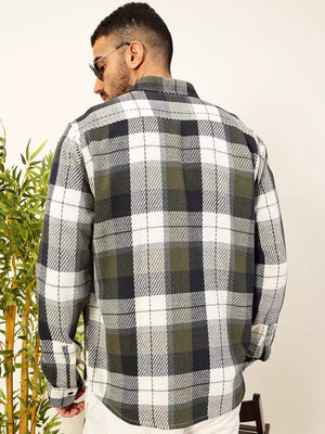 Thomas Scott Men Premium Tartan Checked Casual Shirt