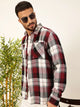 Maroon Premium Tartan Checked Casual Shirt For Men