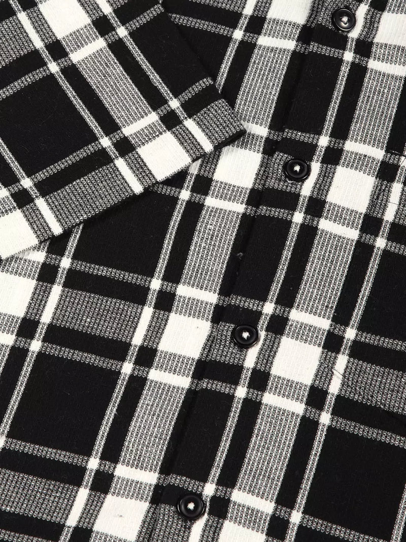 Thomas Scott Men Premium Slim Fit Tartan Checked Casual Shirt