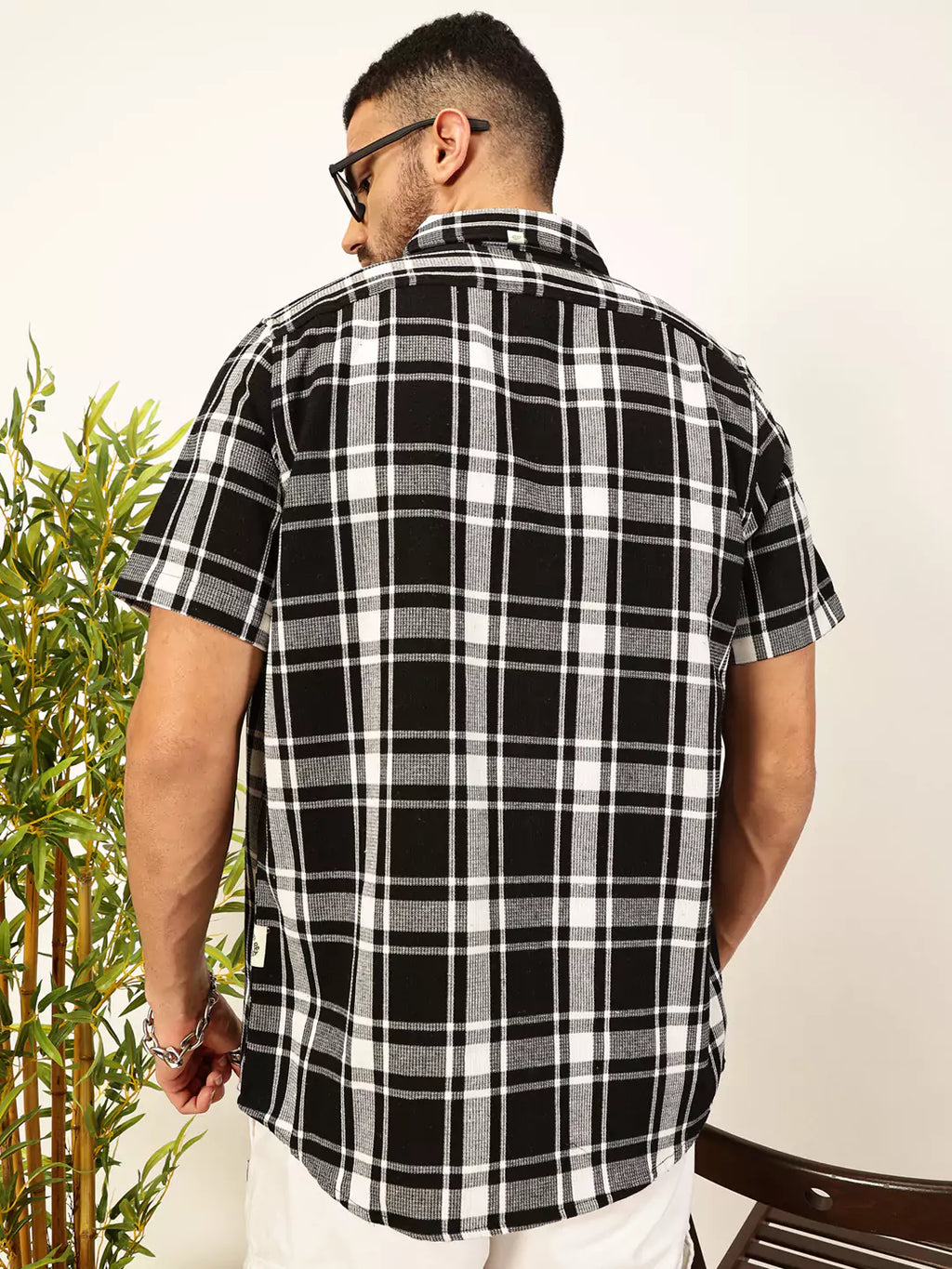 Thomas Scott Men Premium Slim Fit Tartan Checked Casual Shirt