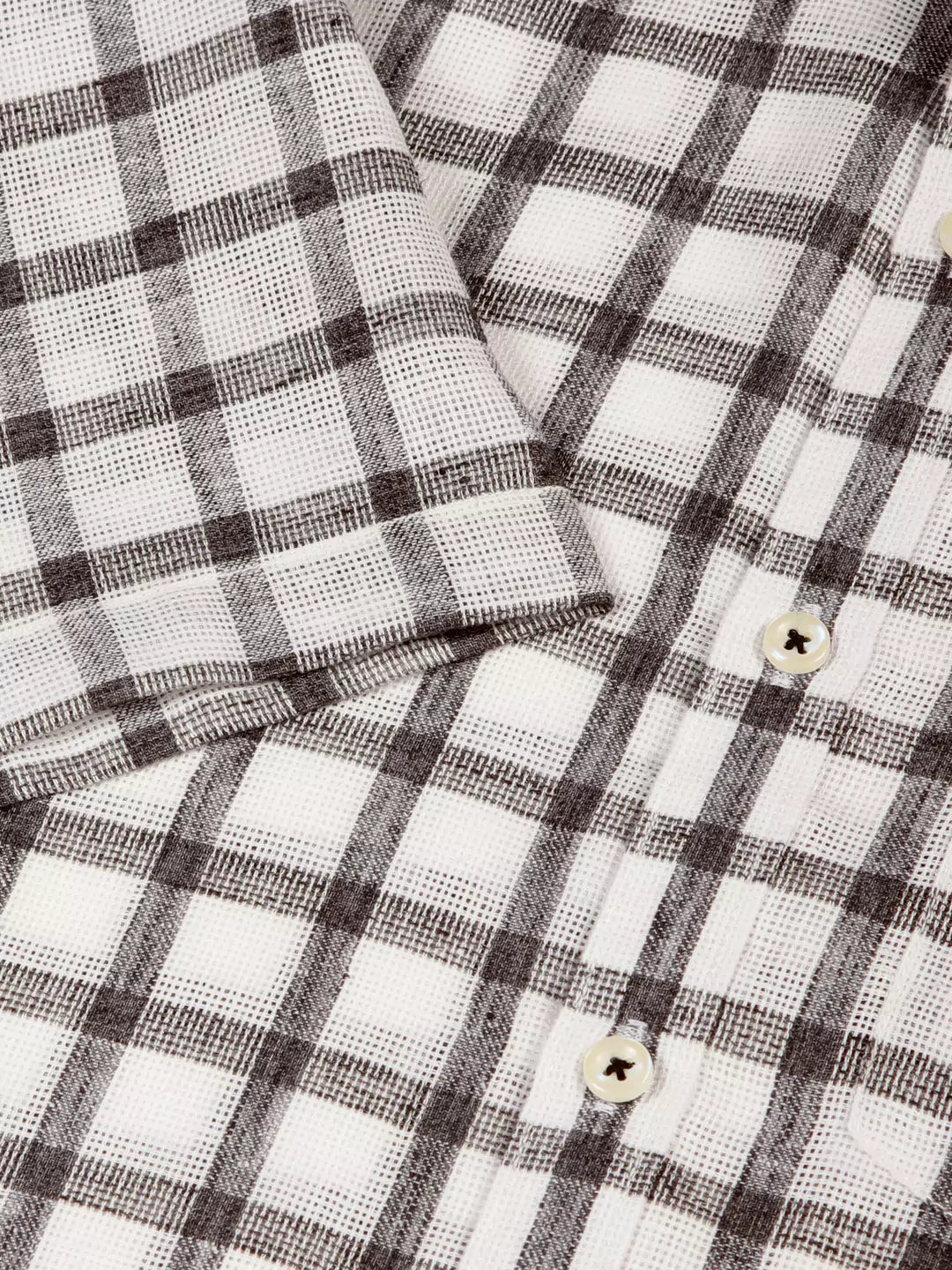 Thomas Scott Men Premium Tartan Checks Checked Cotton & Linen Casual Shirt