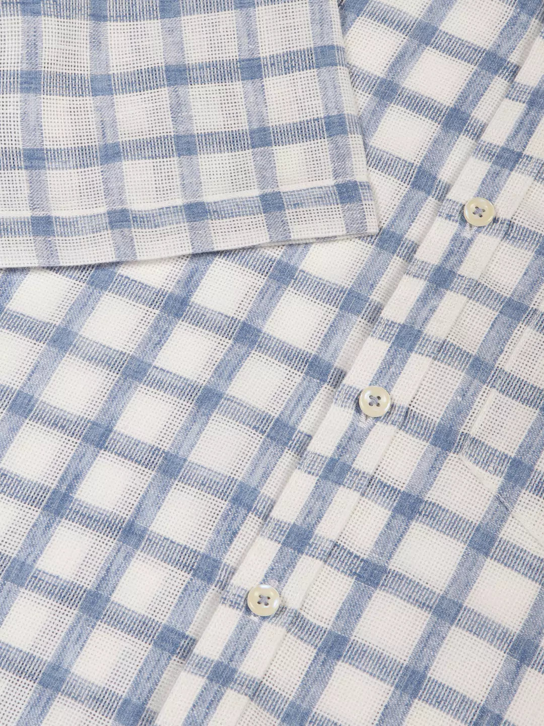 Thomas Scott Men Premium Tartan Checks Checked Cotton & Linen Casual Shirt