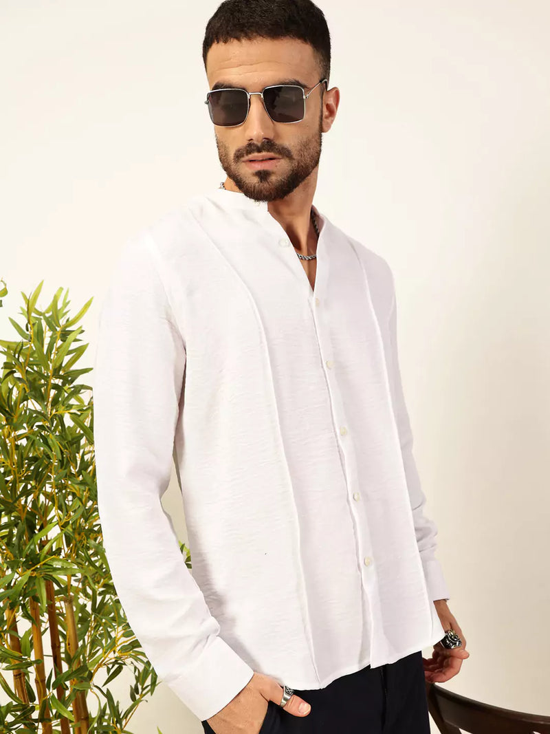 Thomas Scott Men Premium Slim Fit Textured Casual Shirt