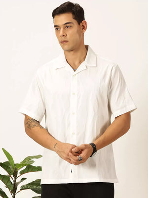 Thomas Scott Men Premium Slim Fit Textured Casual Shirt
