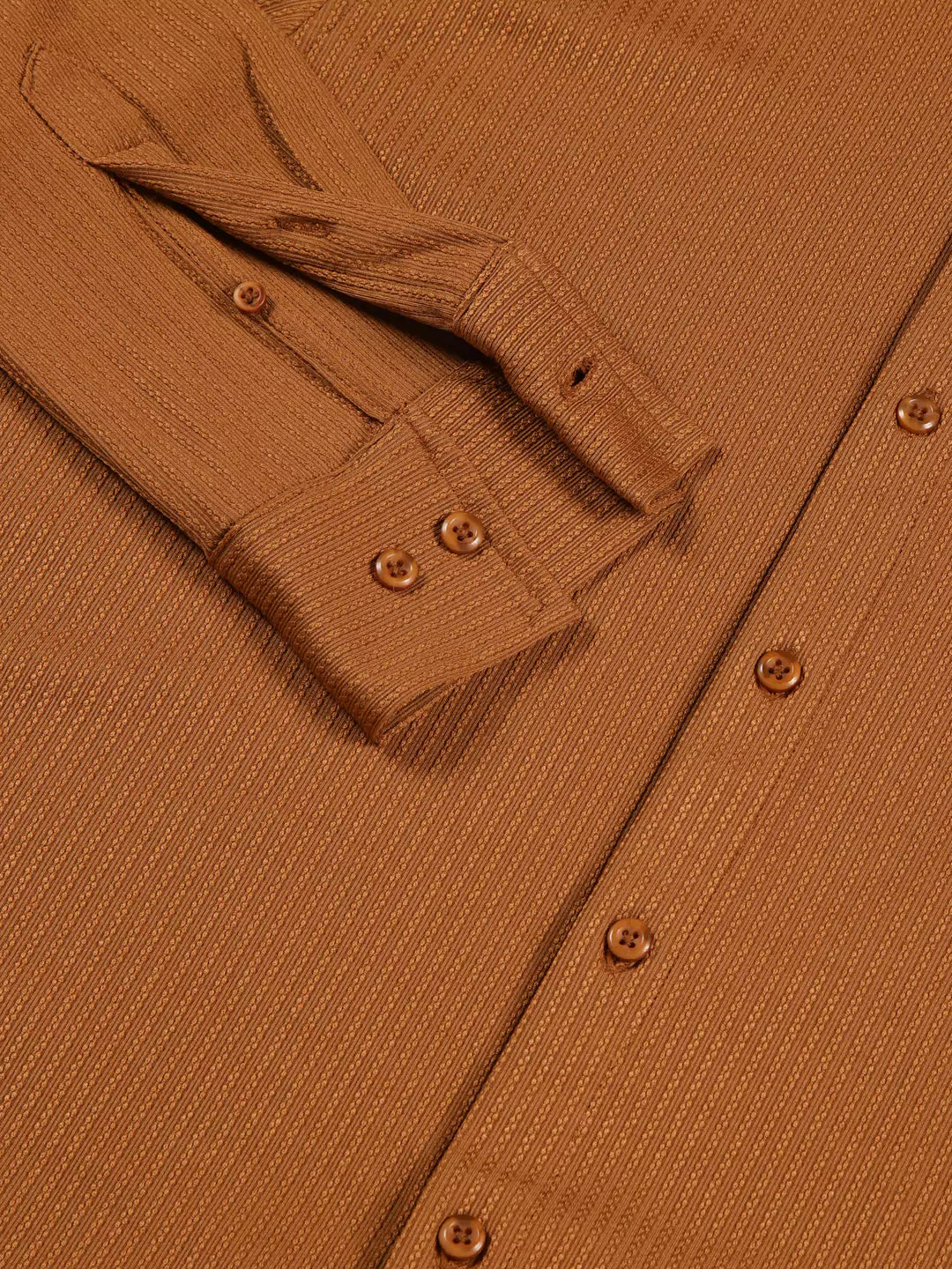 Thomas Scott Men Premium Slim Fit Vertical Stripes Textured Casual Shirt