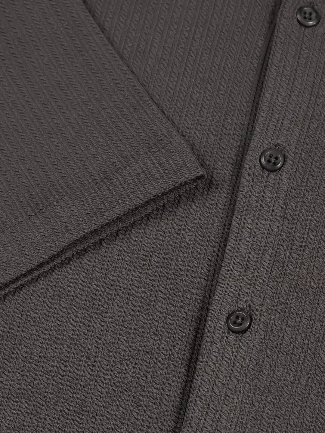 Thomas Scott Men Premium Slim Fit Vertical Stripes Textured Casual Shirt