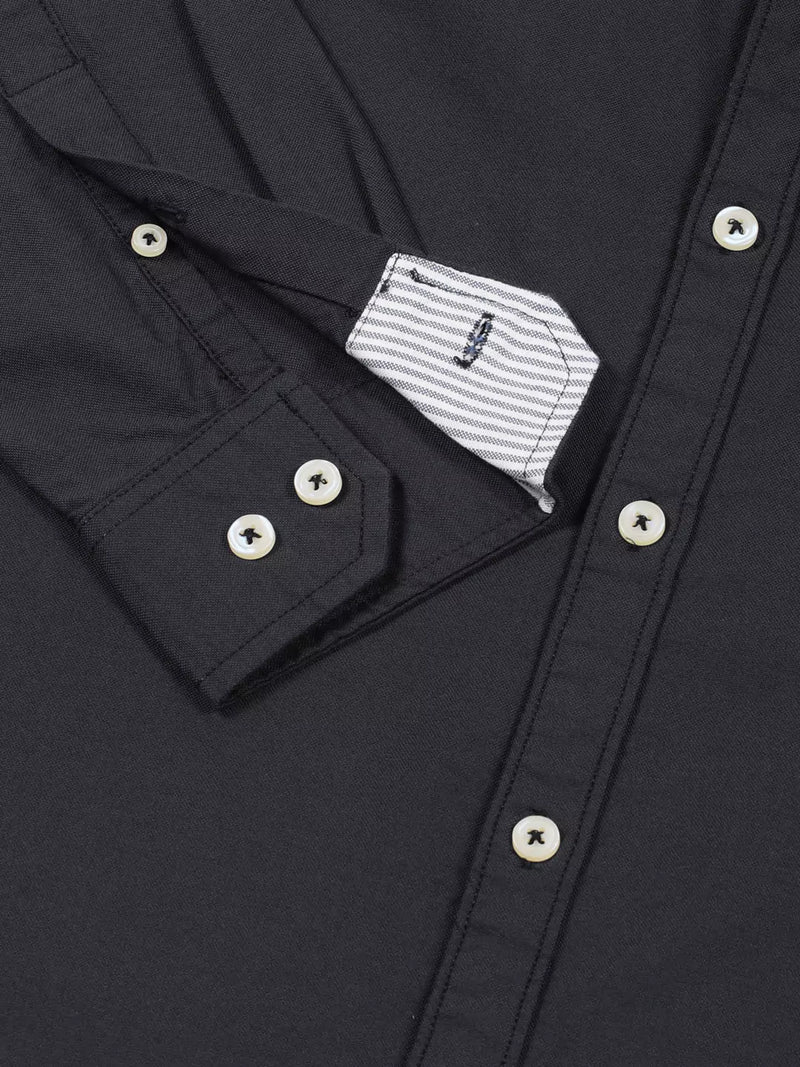 Thomas Scott Men Premium Button-Down Collar Solid Cotton Slim Fit Casual Shirt