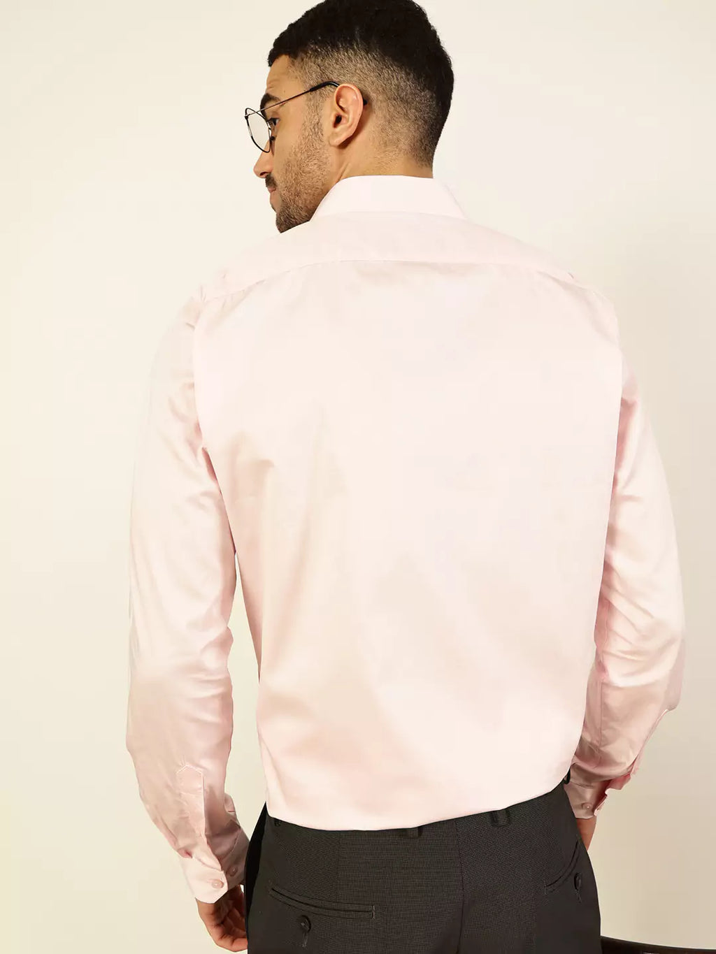 Thomas Scott Men Premium Cutaway Collar Solid Cotton Formal Shirt