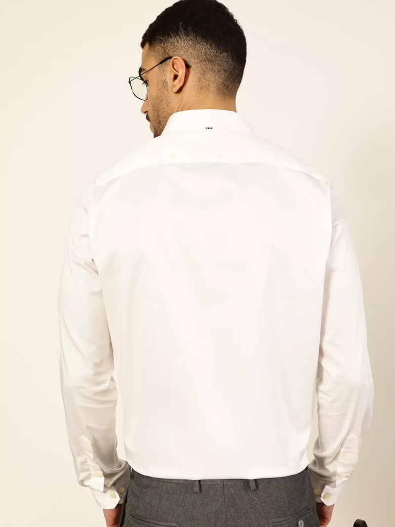 Thomas Scott Men Premium Cutaway Collar Solid Cotton Formal Shirt