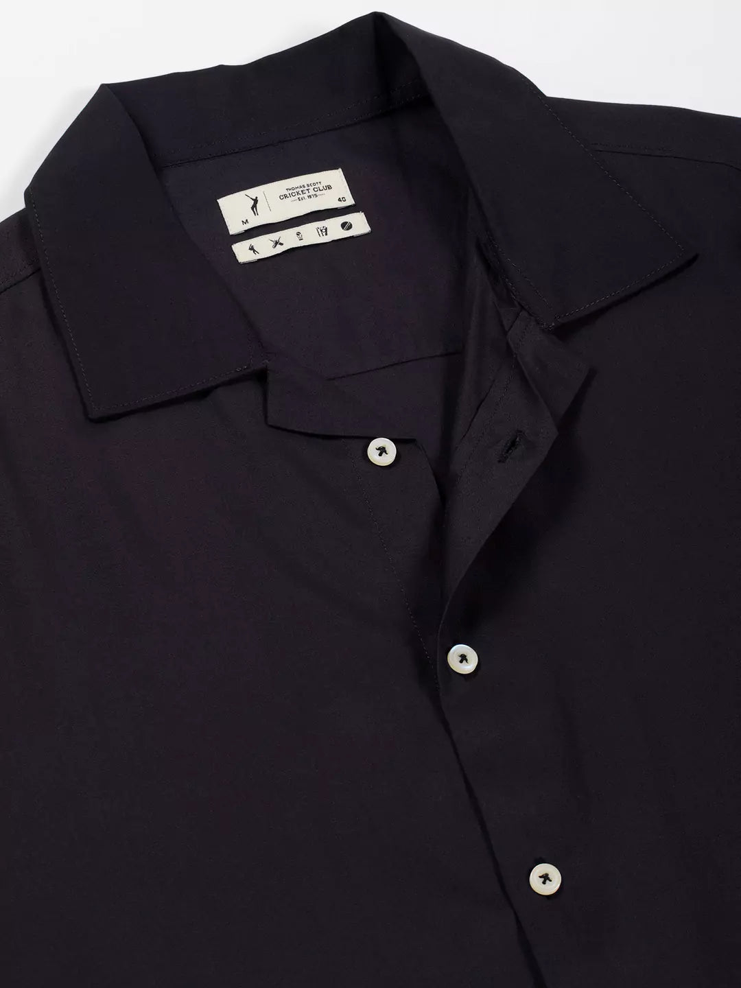 Thomas Scott Men Premium Cuban Collar Solid Oversized Casual Shirt