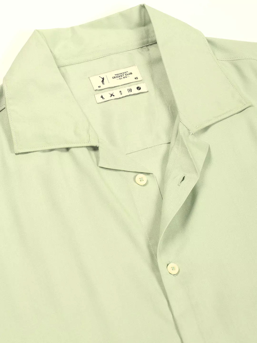 Thomas Scott Men Premium Cuban Collar Solid Oversized Casual Shirt