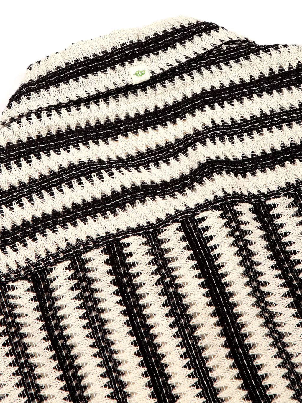 Thomas Scott Men Vertical Stripes Self Design Regular Fit Semi-Sheer Casual Crochet Shirt