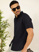 Thomas Scott Men Premium Spread Collar Textured Casual Shirt