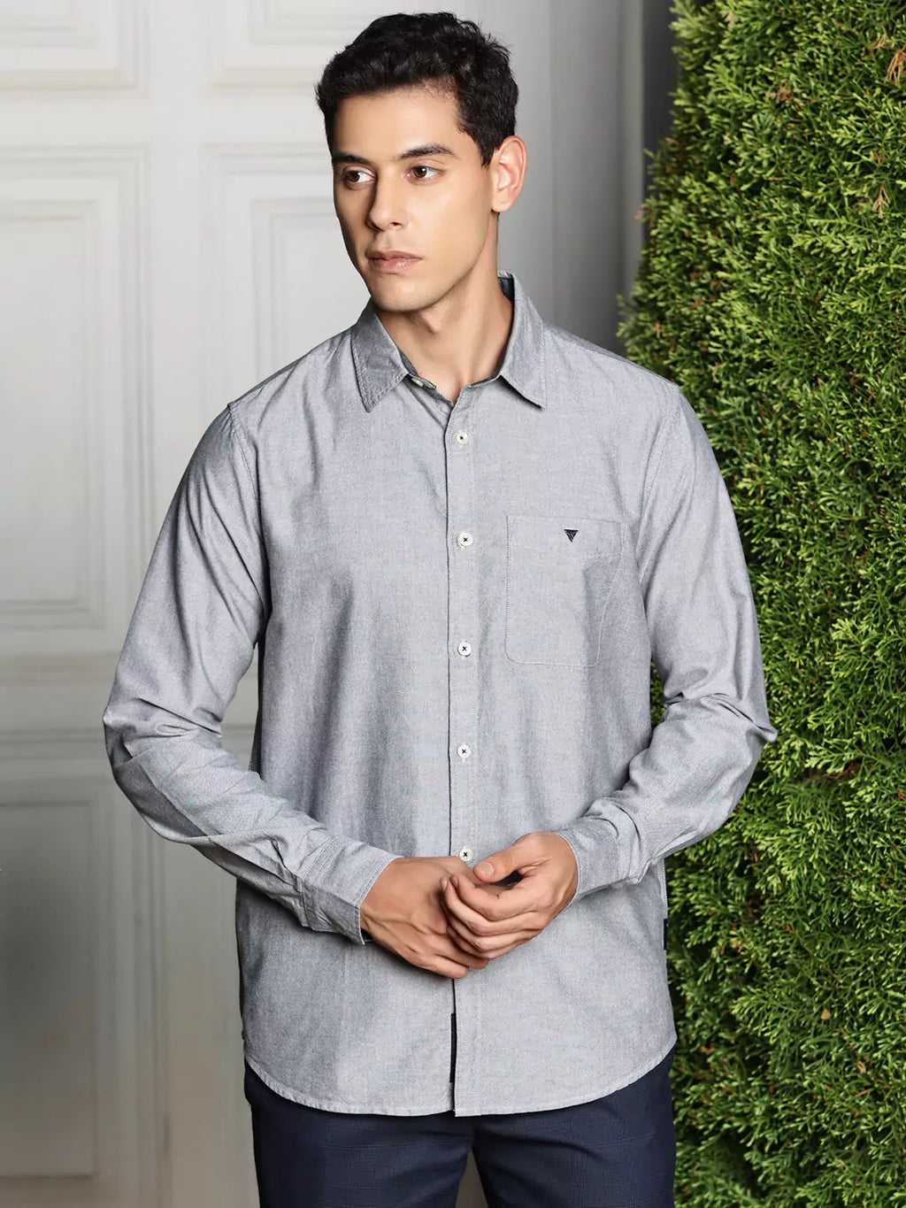 Thomas Scott Men Premium Spread Collar Semiformal Shirt