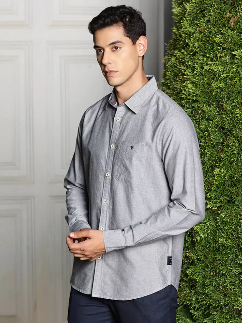 Thomas Scott Men Premium Spread Collar Semiformal Shirt