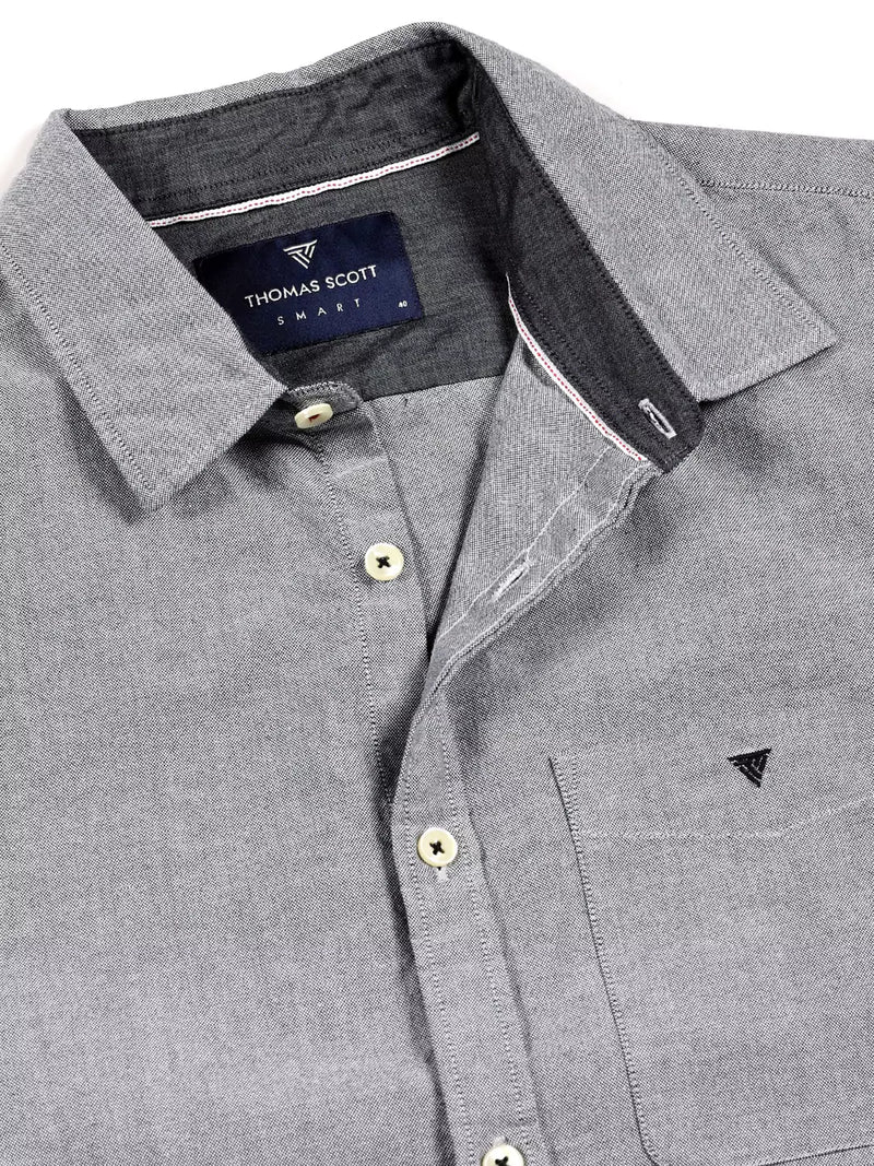 Thomas Scott Men Premium Spread Collar Semiformal Shirt