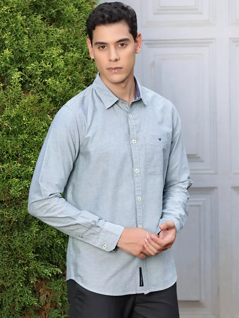 Thomas Scott Men Premium Spread Collar Semiformal Shirt