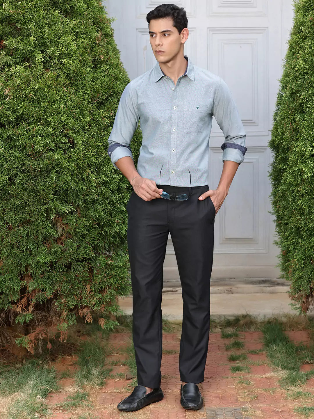 Thomas Scott Men Premium Spread Collar Semiformal Shirt