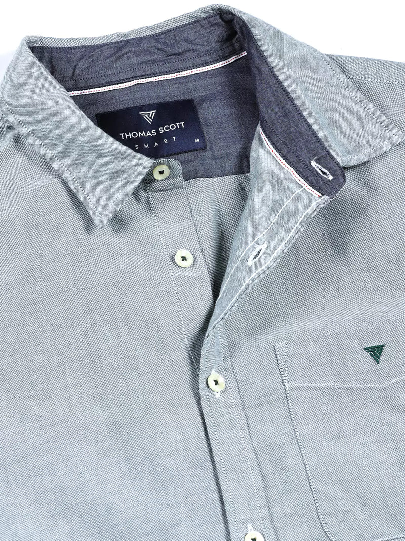 Thomas Scott Men Premium Spread Collar Semiformal Shirt
