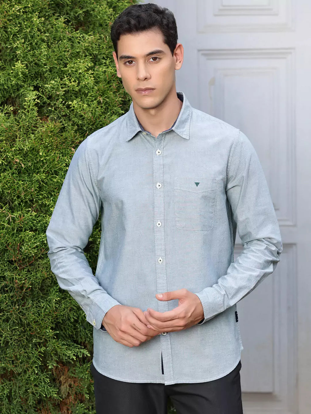 Thomas Scott Men Premium Spread Collar Semiformal Shirt