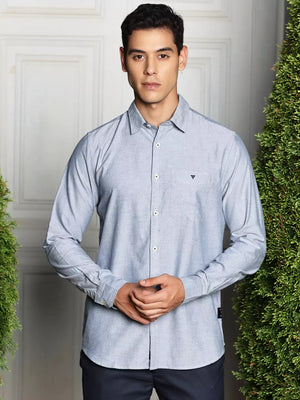 Thomas Scott Men Premium Spread Collar Semiformal Shirt