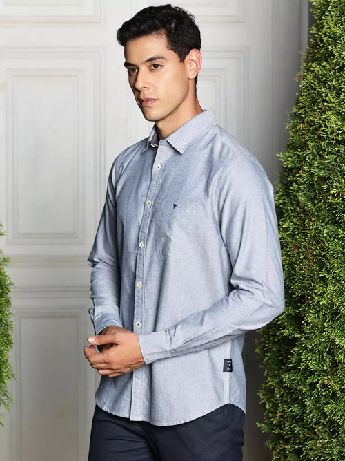 Thomas Scott Men Premium Spread Collar Semiformal Shirt