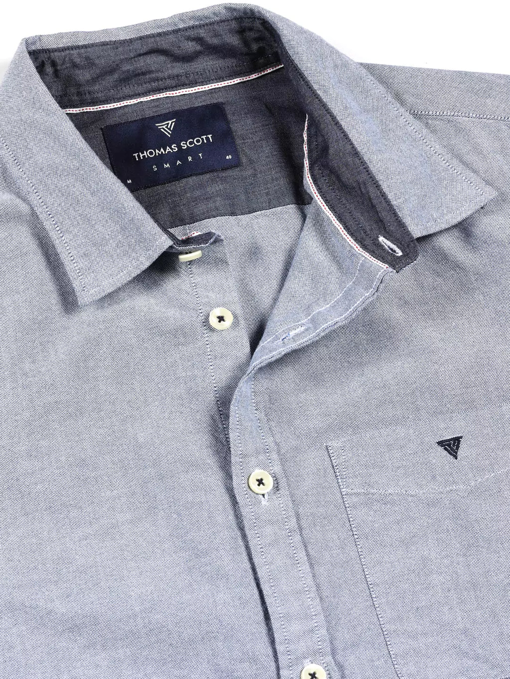 Thomas Scott Men Premium Spread Collar Semiformal Shirt