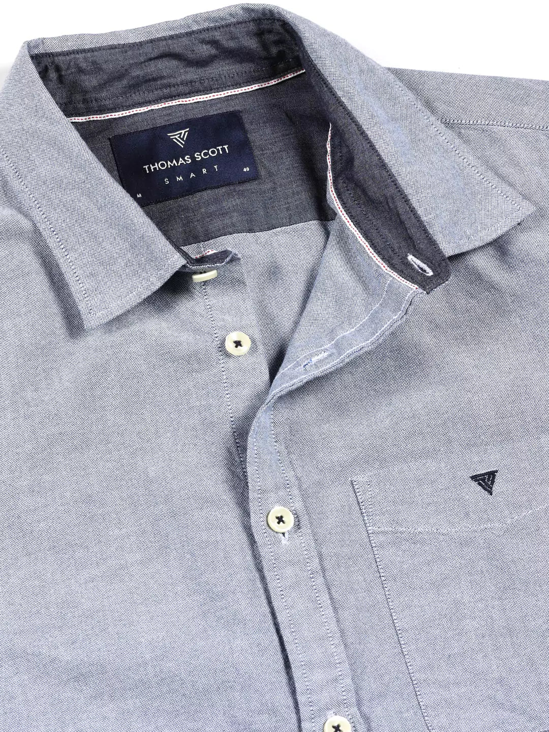 Thomas Scott Men Premium Spread Collar Semiformal Shirt