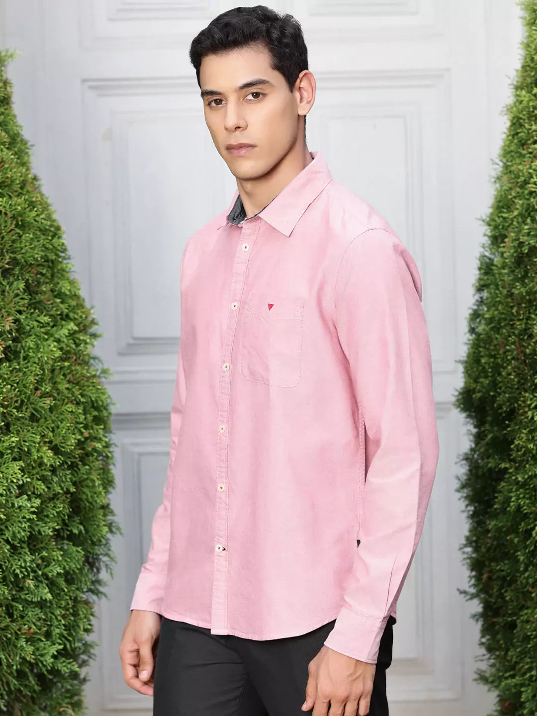 Thomas Scott Men Premium Spread Collar Semiformal Shirt