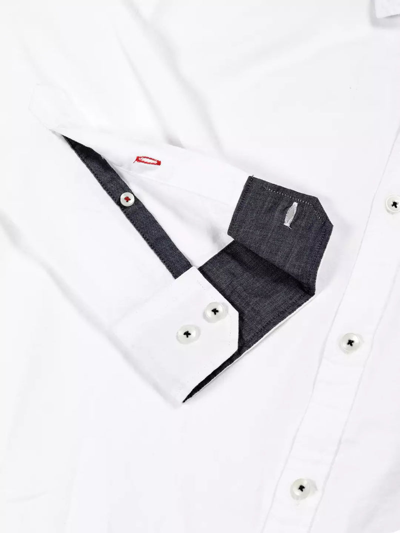 Thomas Scott Men Premium Spread Collar Semiformal Shirt