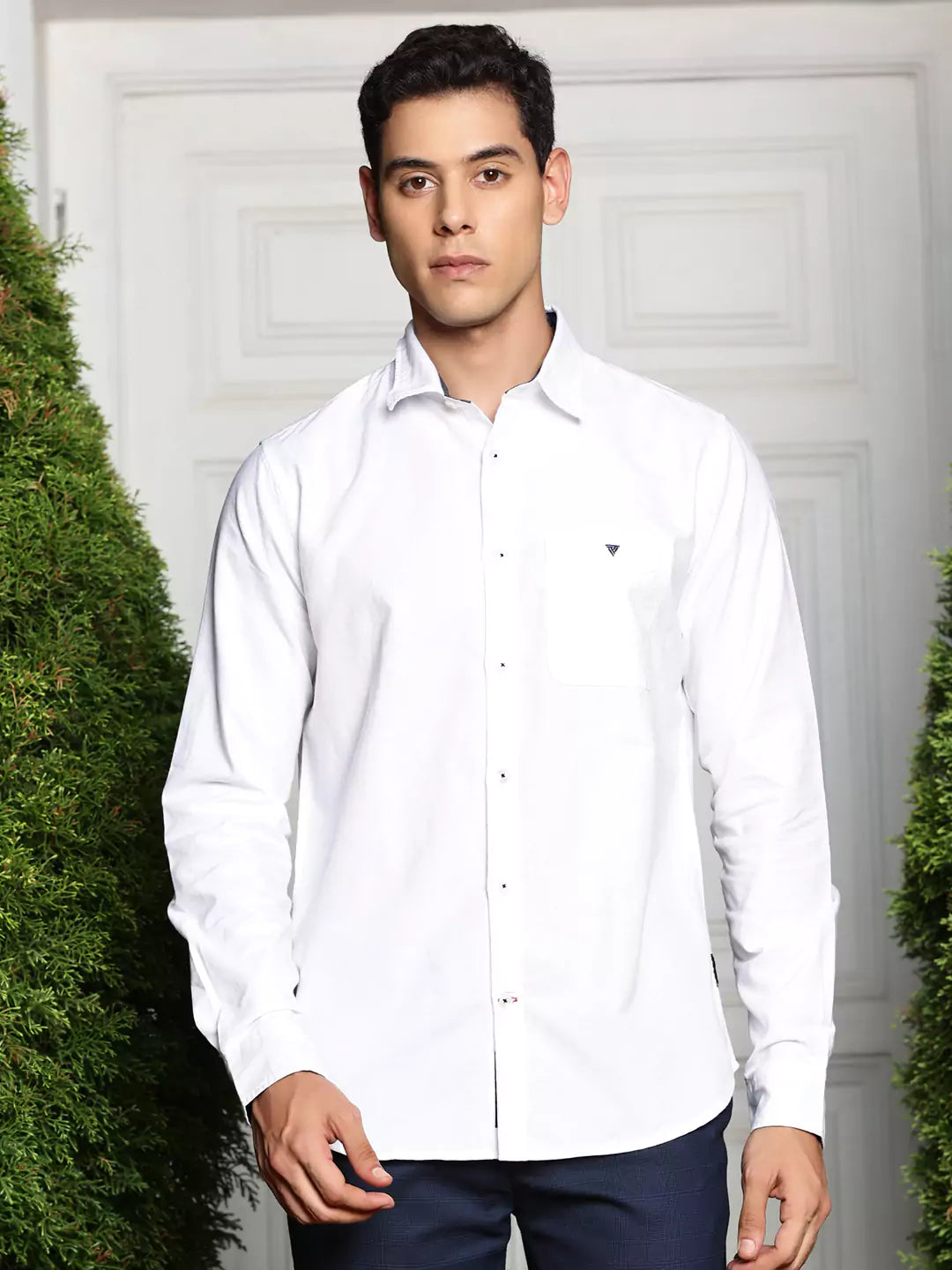 Thomas Scott Men Premium Spread Collar Semiformal Shirt