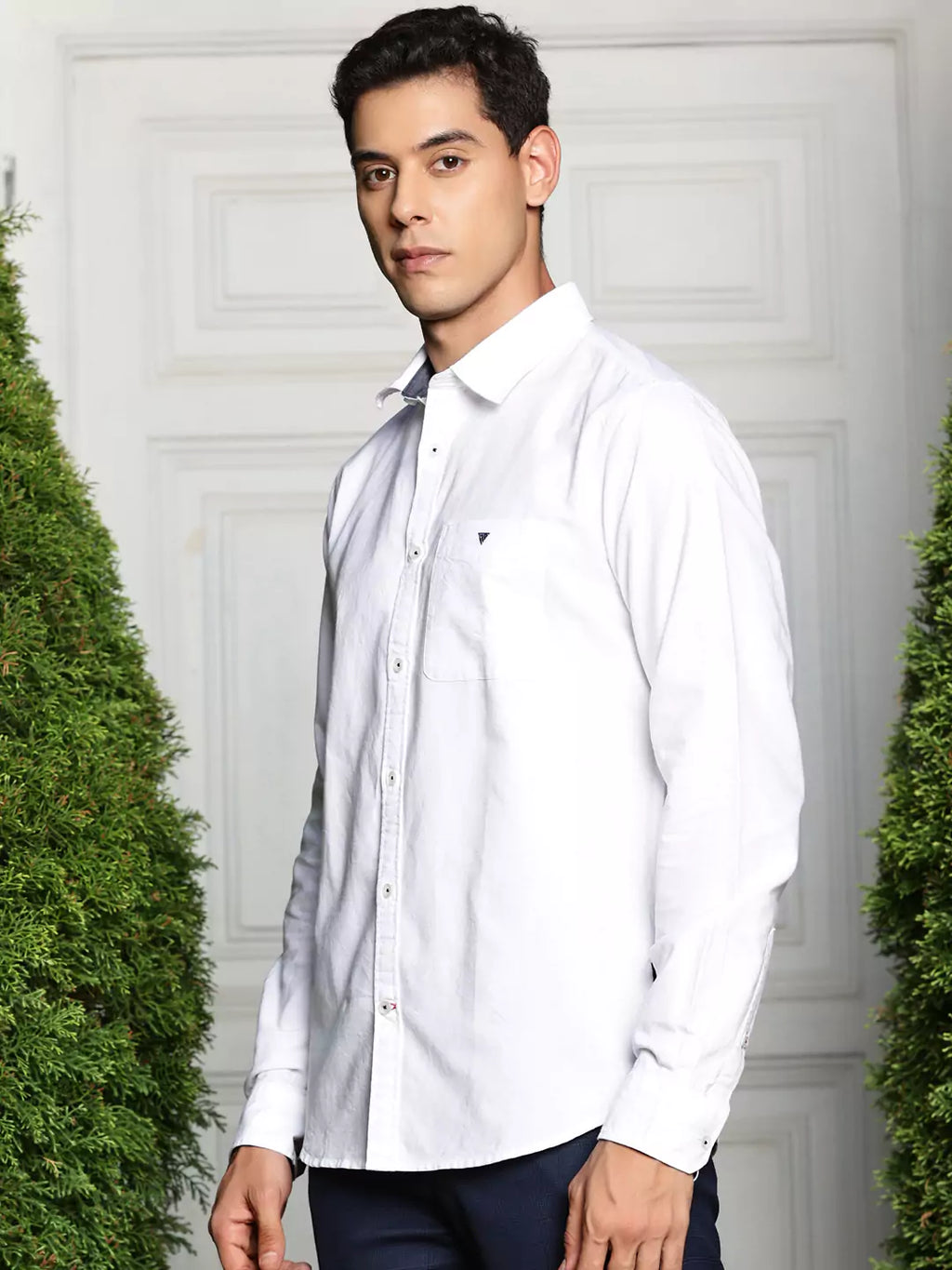 Thomas Scott Men Premium Spread Collar Semiformal Shirt