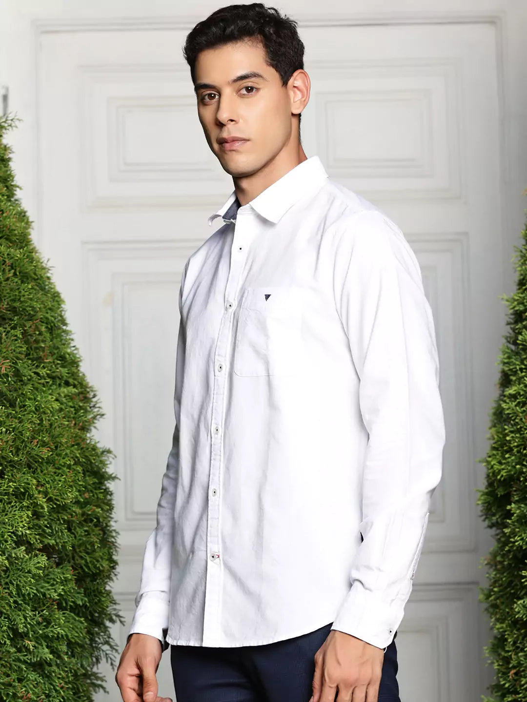 Thomas Scott Men Premium Spread Collar Semiformal Shirt