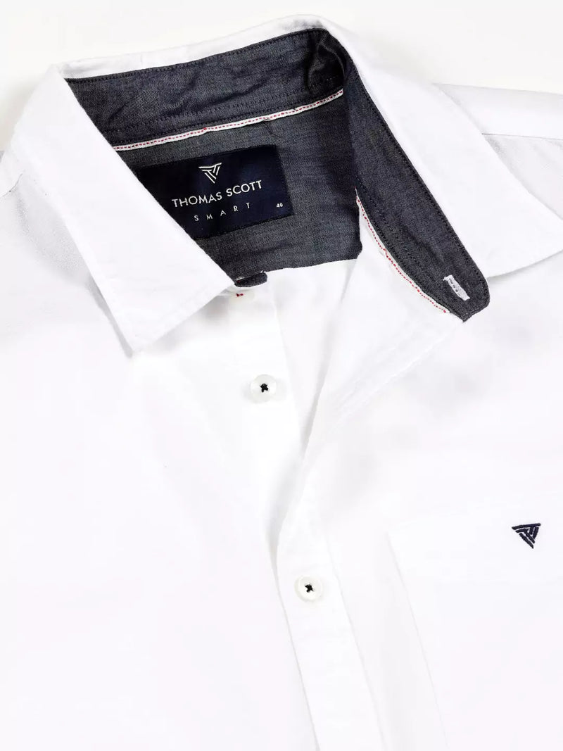 Thomas Scott Men Premium Spread Collar Semiformal Shirt