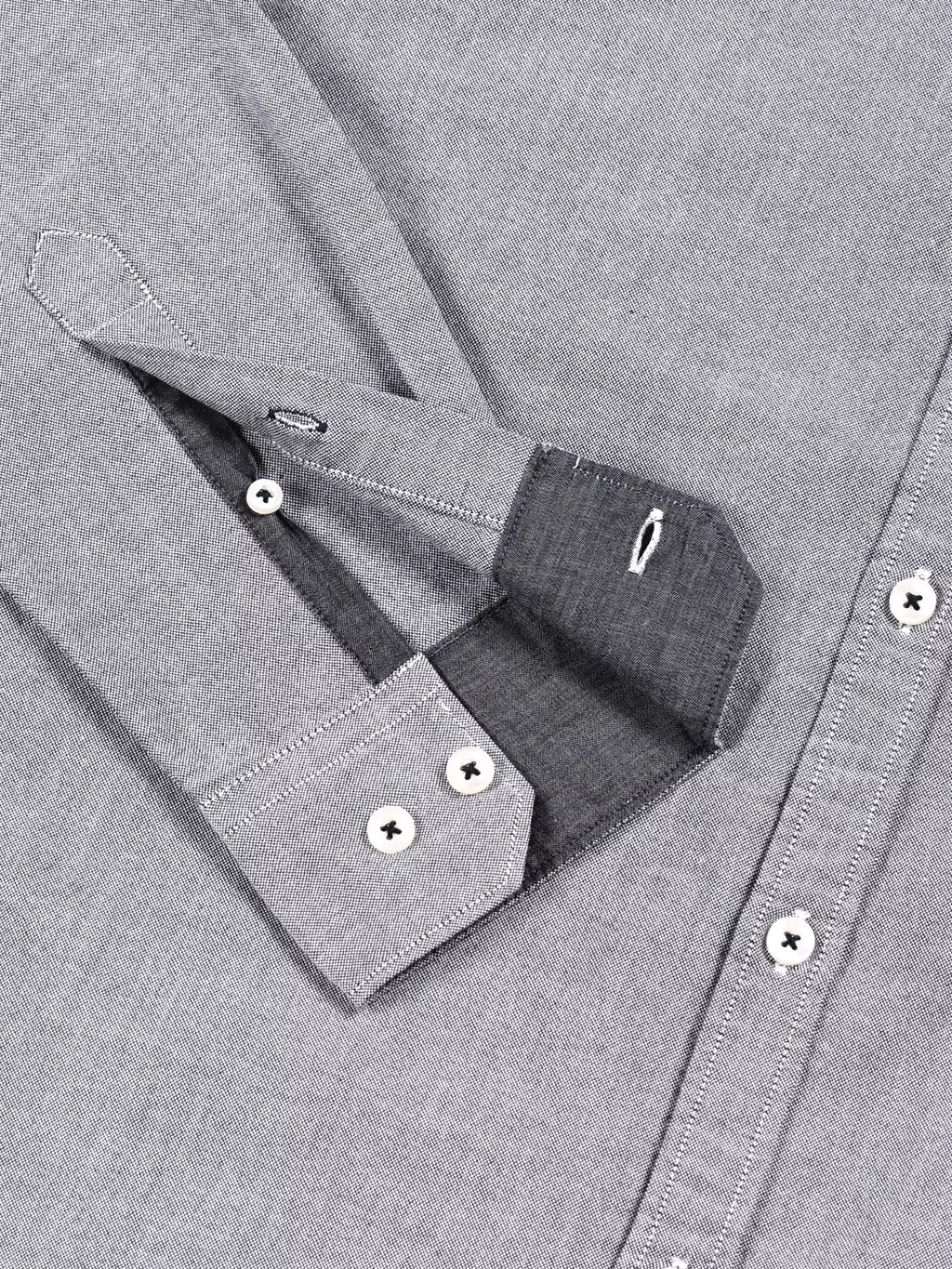 Thomas Scott Men Premium Button-Down Collar Chambray Pure Cotton Casual Shirt