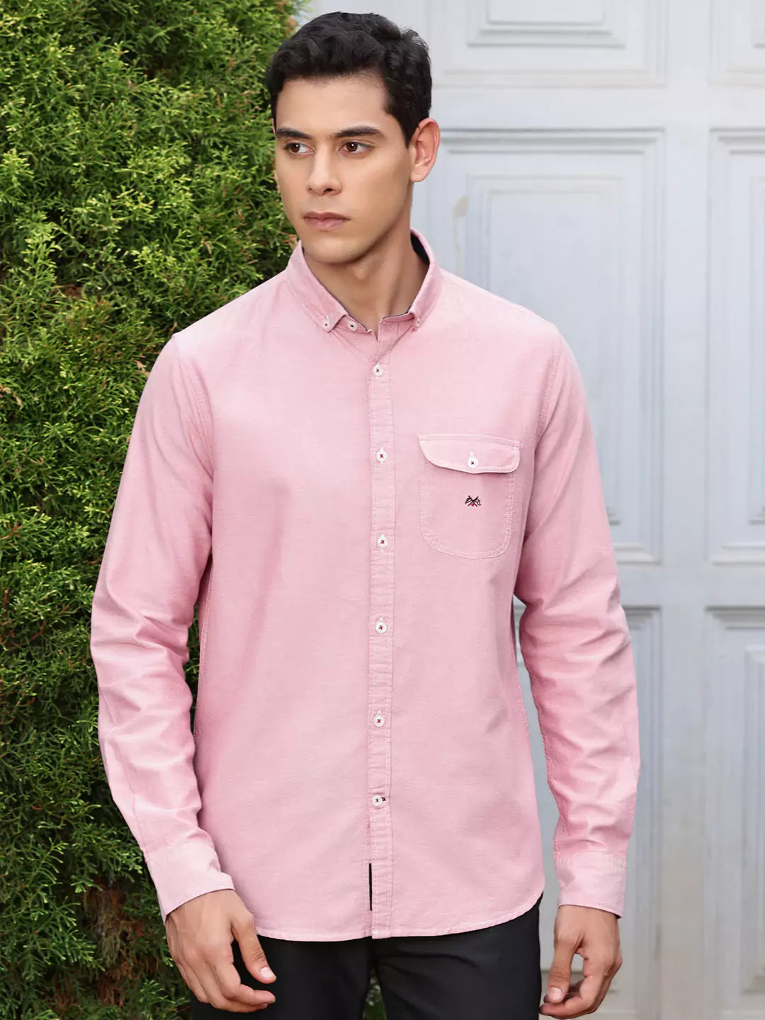 Thomas Scott Men Premium Button-Down Collar Semiformal Shirt