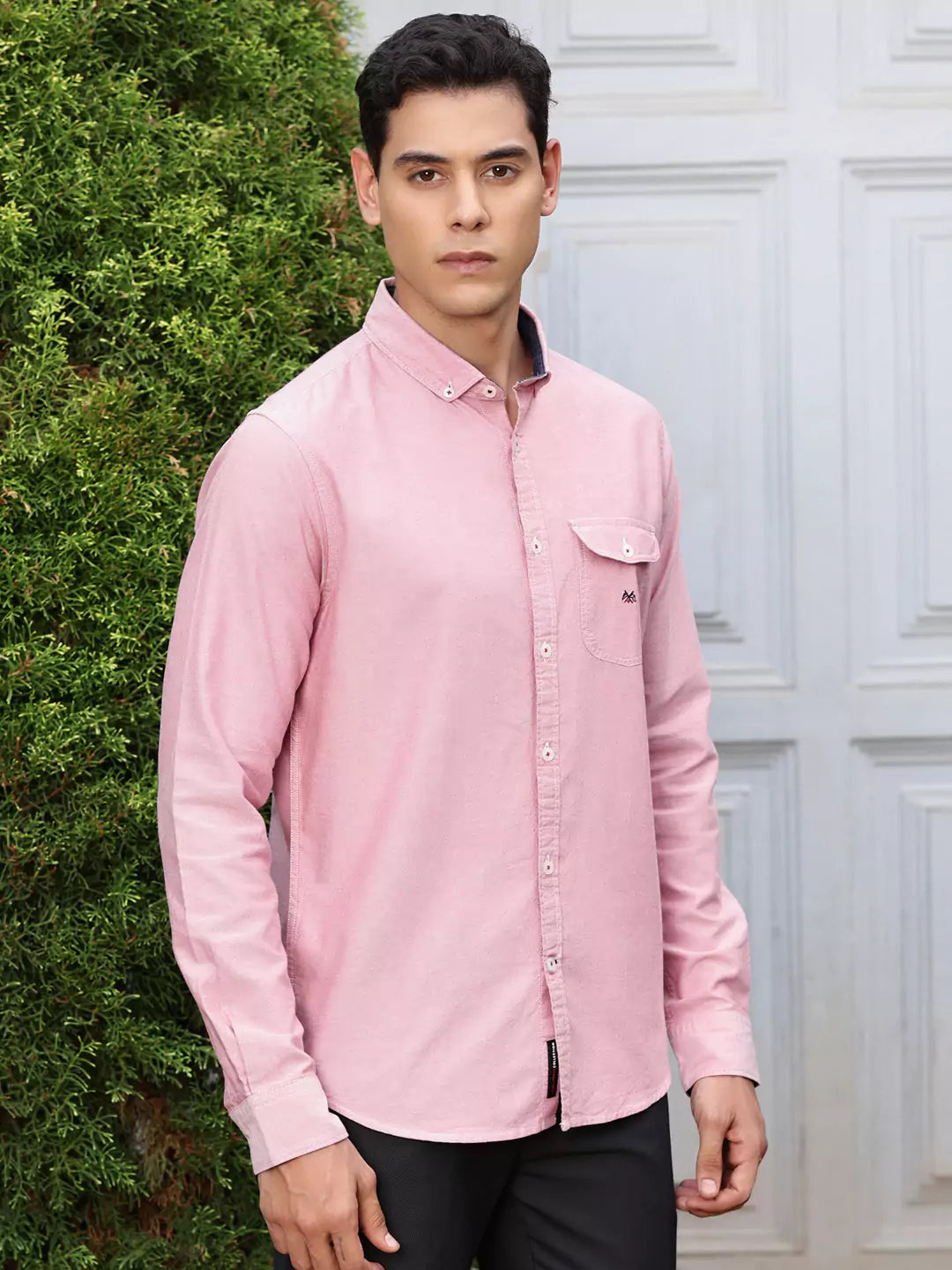 Thomas Scott Men Premium Button-Down Collar Semiformal Shirt