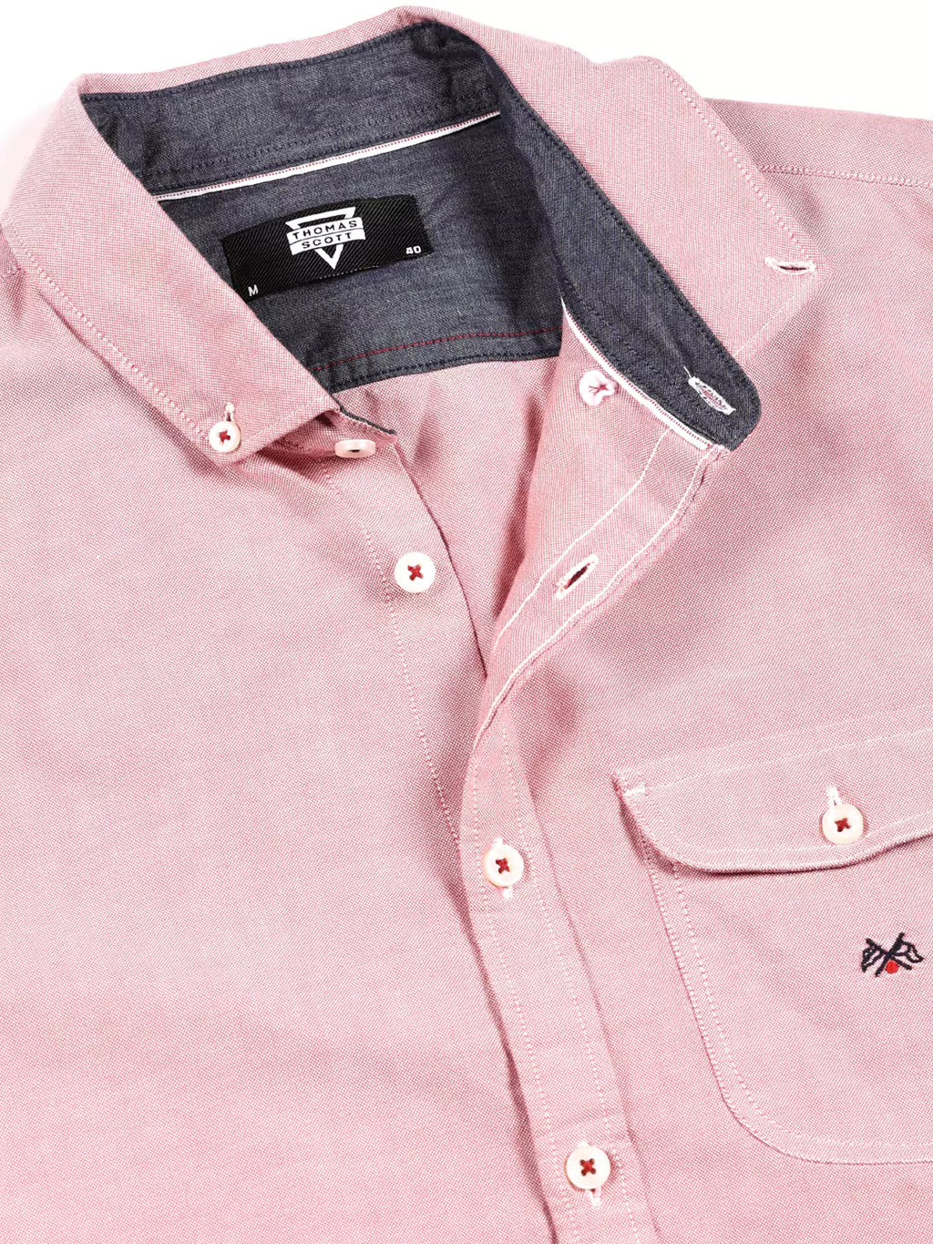 Thomas Scott Men Premium Button-Down Collar Semiformal Shirt